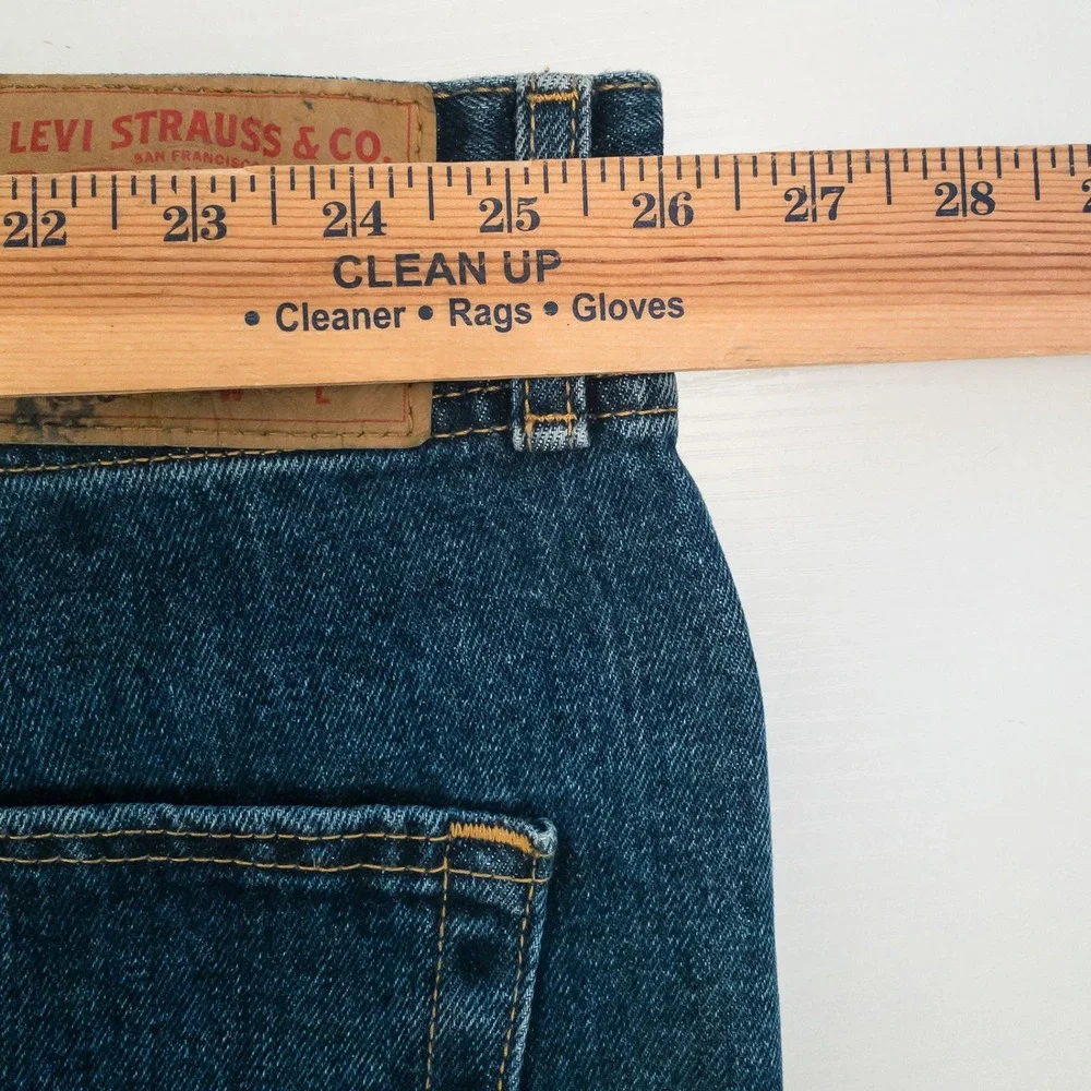 Levi's 505 Regular Fit Jeans Men 52x29 Dark Wash Big & Tall Straight Leg Cotton
